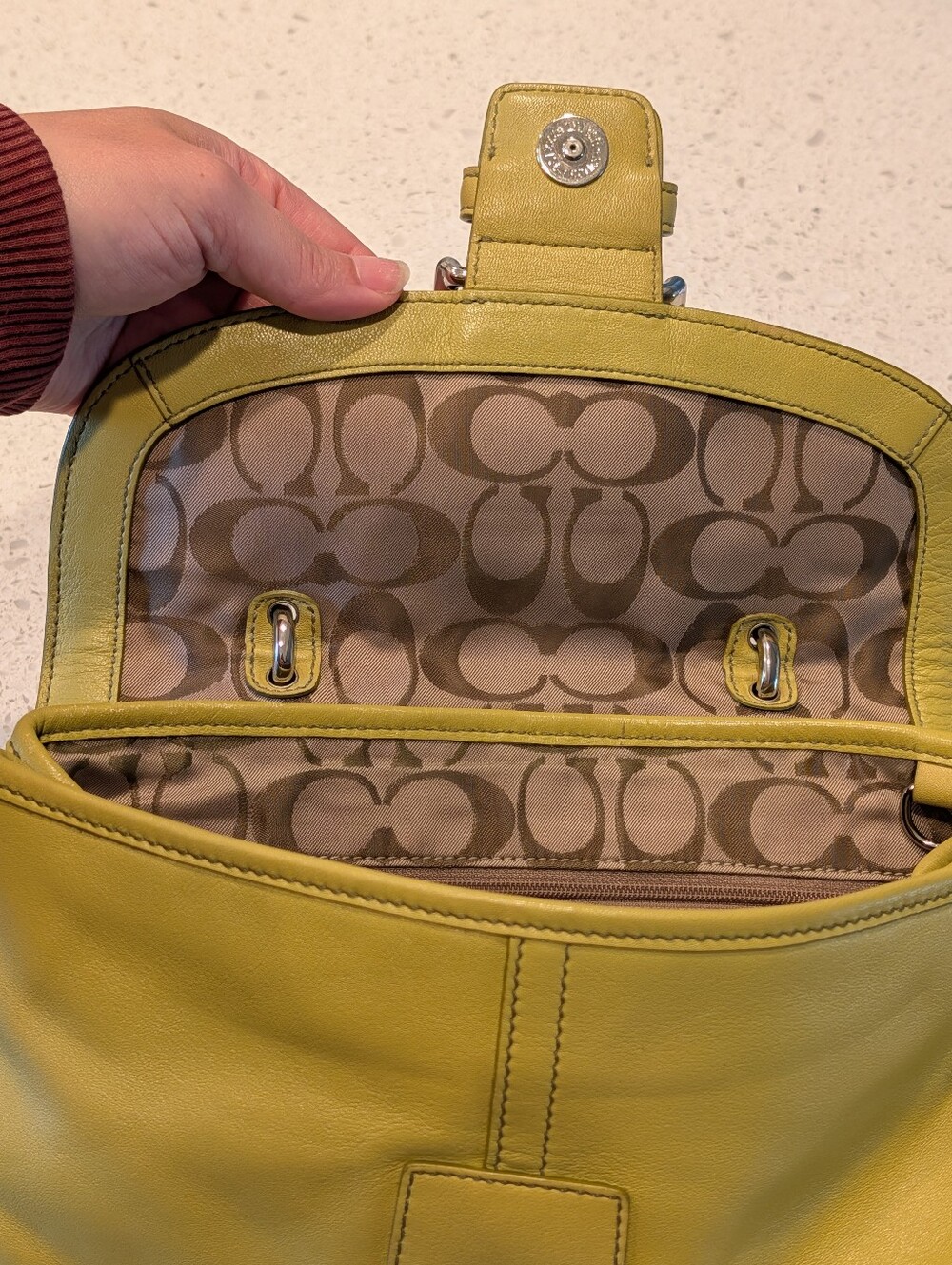 Coach Y2K 2004 Soho Buckle Top Handle Purse & Soho Kisslock Wristlet Green Set - Picture 7 of 16